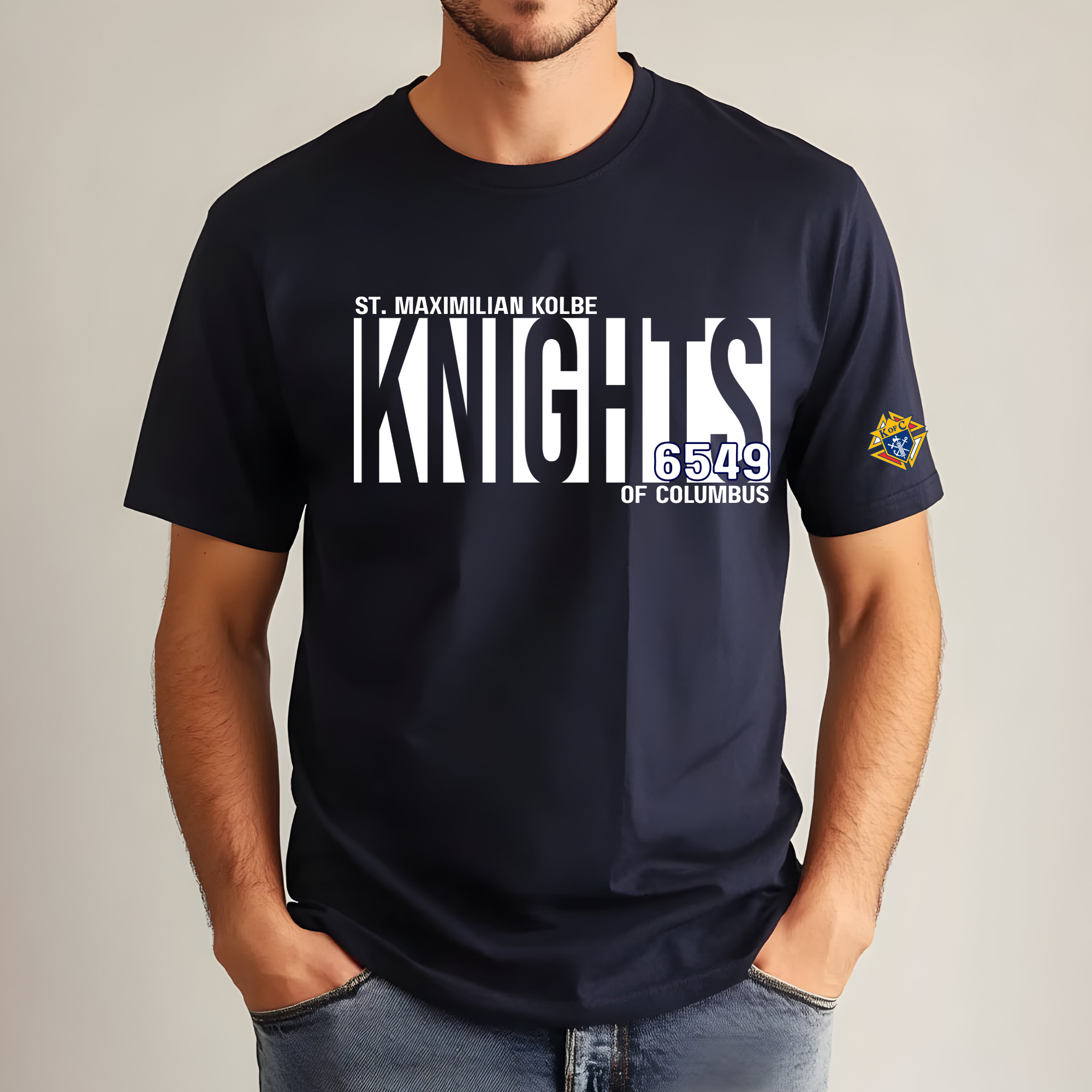 St. Maximilian KNIGHTS Navy Blue T-Shirt