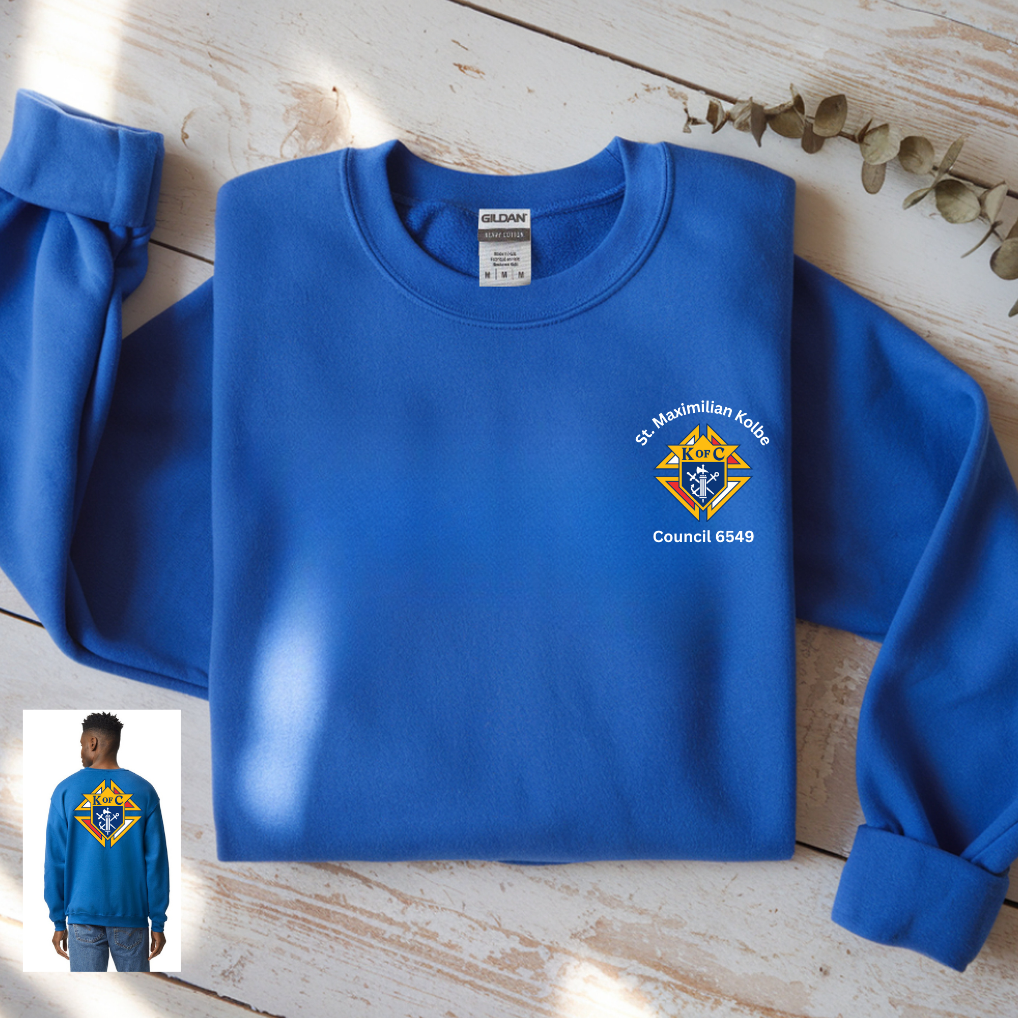 St. Maximilian Royal Blue Crewneck Sweatshirt